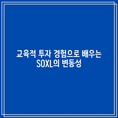 SOXL 연간 수익률을 활용한 교육적 투자 경험