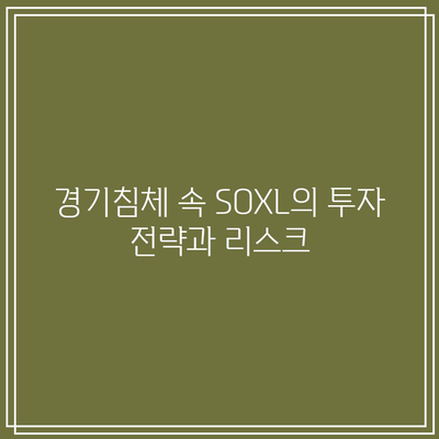 미국 경기침체의 그늘 속에 드리운 SOXL