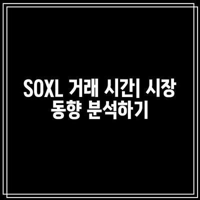 SOXL 거래 시간: 최고의 진입점 및 이탈점