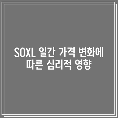 SOXL 일간 가격 변화: 단기 거래의 기회와 위험