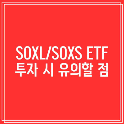 SOXL/SOXS ETF 실제 투자 기록 및 배당