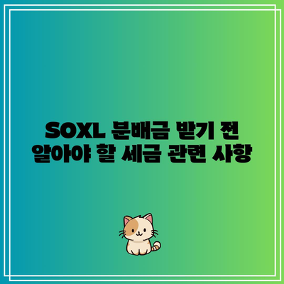 SOXL 분배금 과세 유형: 일반 분배금과 자본 이득 세금