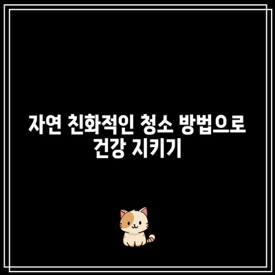 깨끗한 집, 건강한 삶을 위한 필수 청소 팁