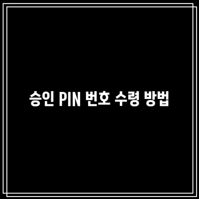 애드센스 승인 PIN 번호 등록 방법