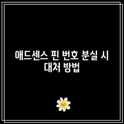 애드센스 핀 번호 2주 내 수령하기